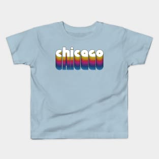 Chicago Pride // Retro Rainbow Design Kids T-Shirt